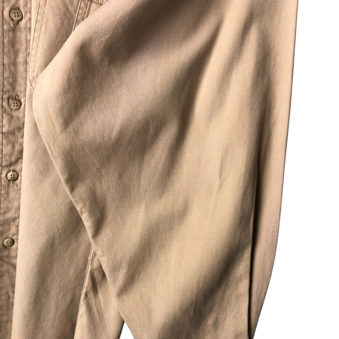 90'S GAP Vintage Long Sleeve Cotton Shirt, Men's XL cotton Beige type Vintage Second Hand