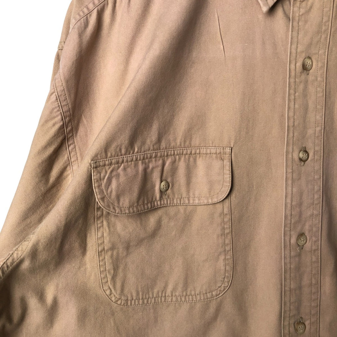 90'S GAP Vintage Long Sleeve Cotton Shirt, Men's XL cotton Beige type Vintage Second Hand