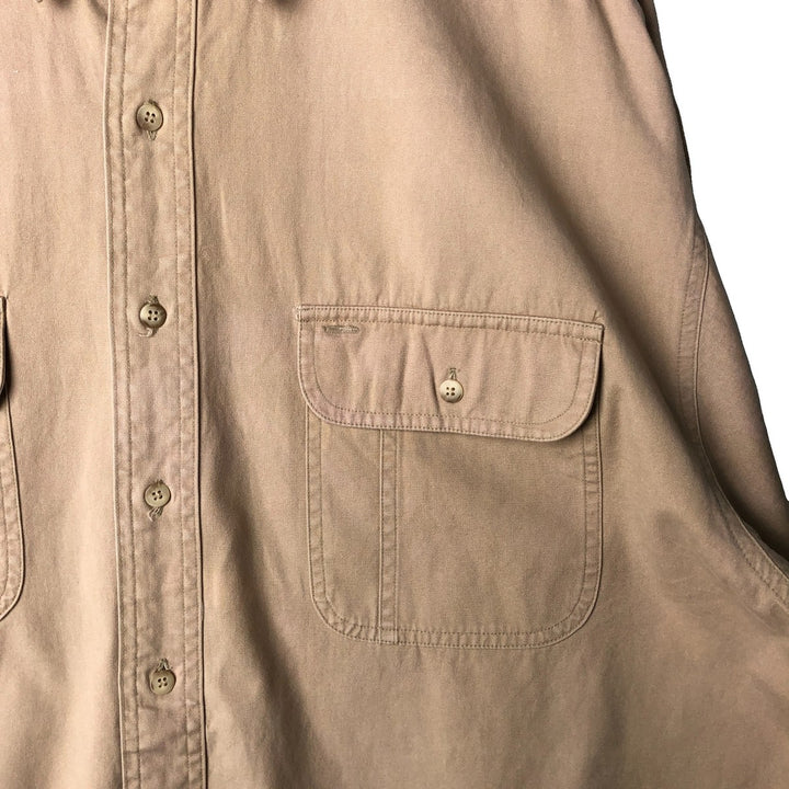 90'S GAP Vintage Long Sleeve Cotton Shirt, Men's XL cotton Beige type Vintage Second Hand