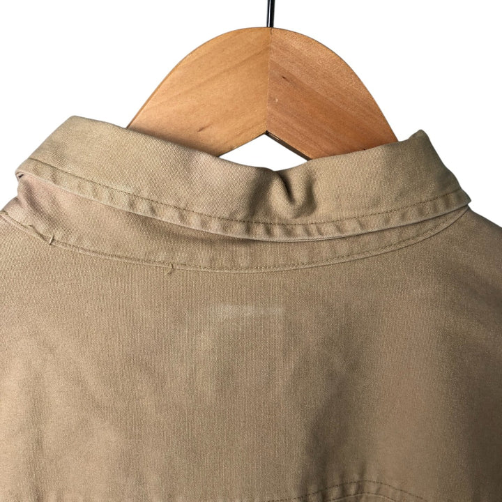90'S GAP Vintage Long Sleeve Cotton Shirt, Men's XL cotton Beige type Vintage Second Hand