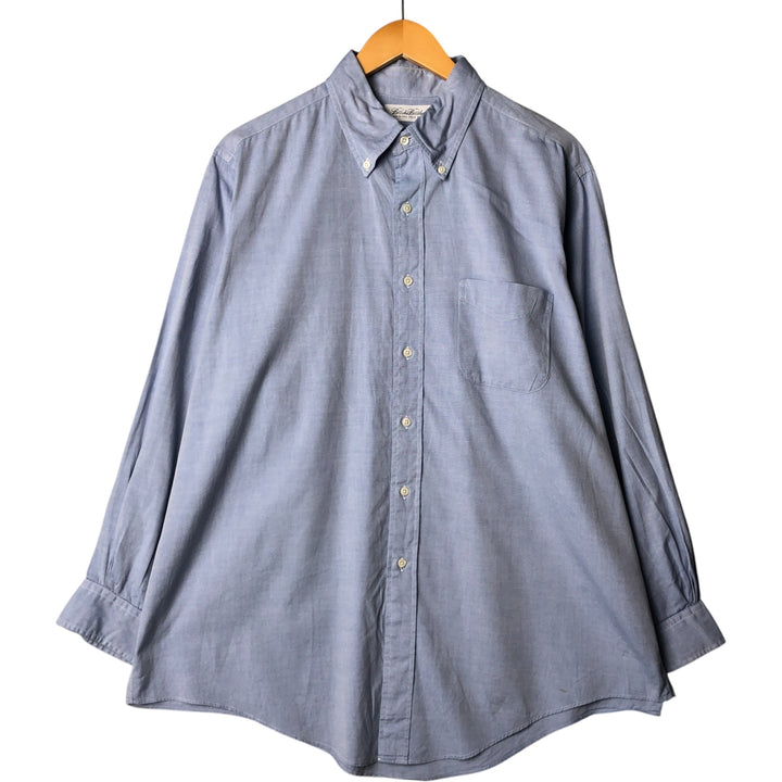 Vintage Brooks Brothers long-sleeved button-down shirt, made in the USA, men's size XL cotton Blue type light blue Vintage Second Hand