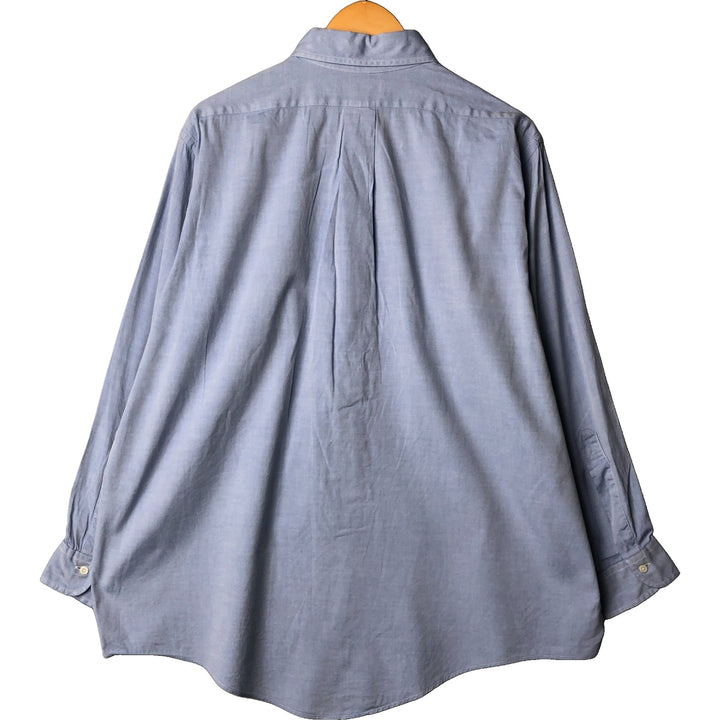 Vintage Brooks Brothers long-sleeved button-down shirt, made in the USA, men's size XL cotton Blue type light blue Vintage Second Hand