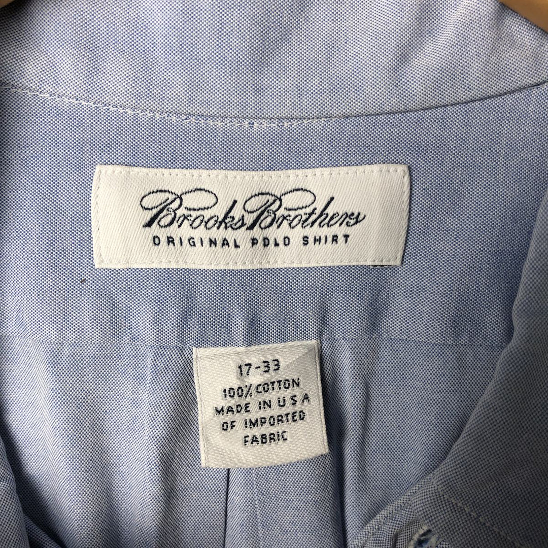 Vintage Brooks Brothers long-sleeved button-down shirt, made in the USA, men's size XL cotton Blue type light blue Vintage Second Hand