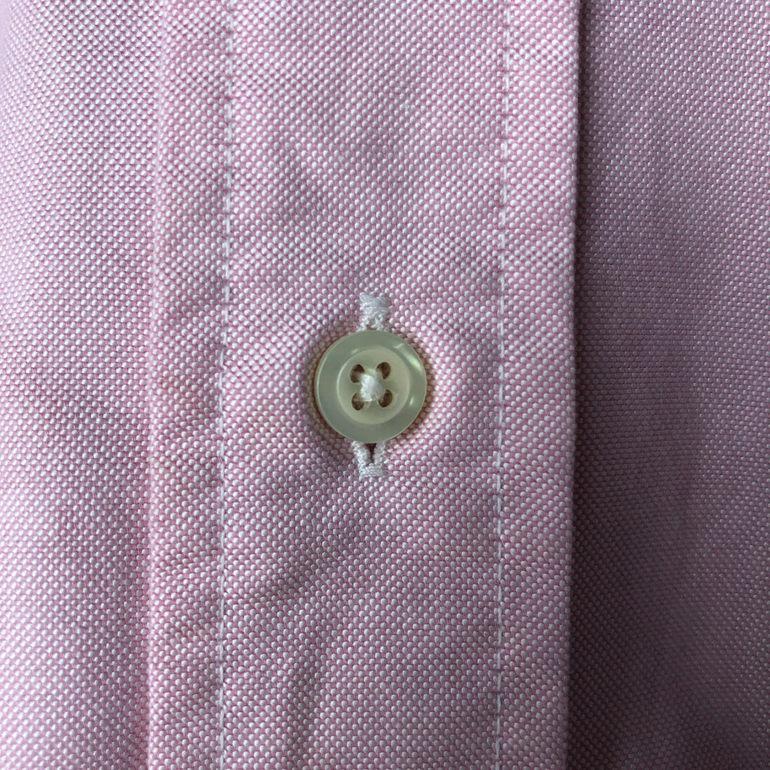 Vintage 1980s-1990'S Brooks Brothers Est. 1818 long-sleeved button-down shirt, Made in USA, Men's Size L Supima Cotton pink type Vintage Second Hand
