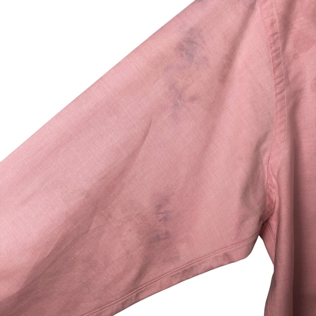 Vintage 1980s-1990'S Brooks Brothers Est. 1818 long-sleeved button-down shirt, Made in USA, Men's Size L Supima Cotton pink type Vintage Second Hand