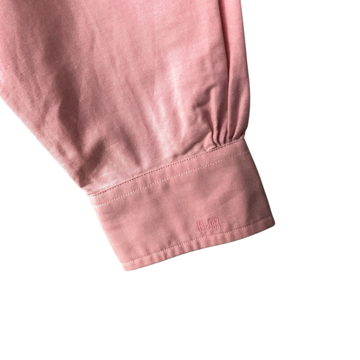 Vintage 1980s-1990'S Brooks Brothers Est. 1818 long-sleeved button-down shirt, Made in USA, Men's Size L Supima Cotton pink type Vintage Second Hand