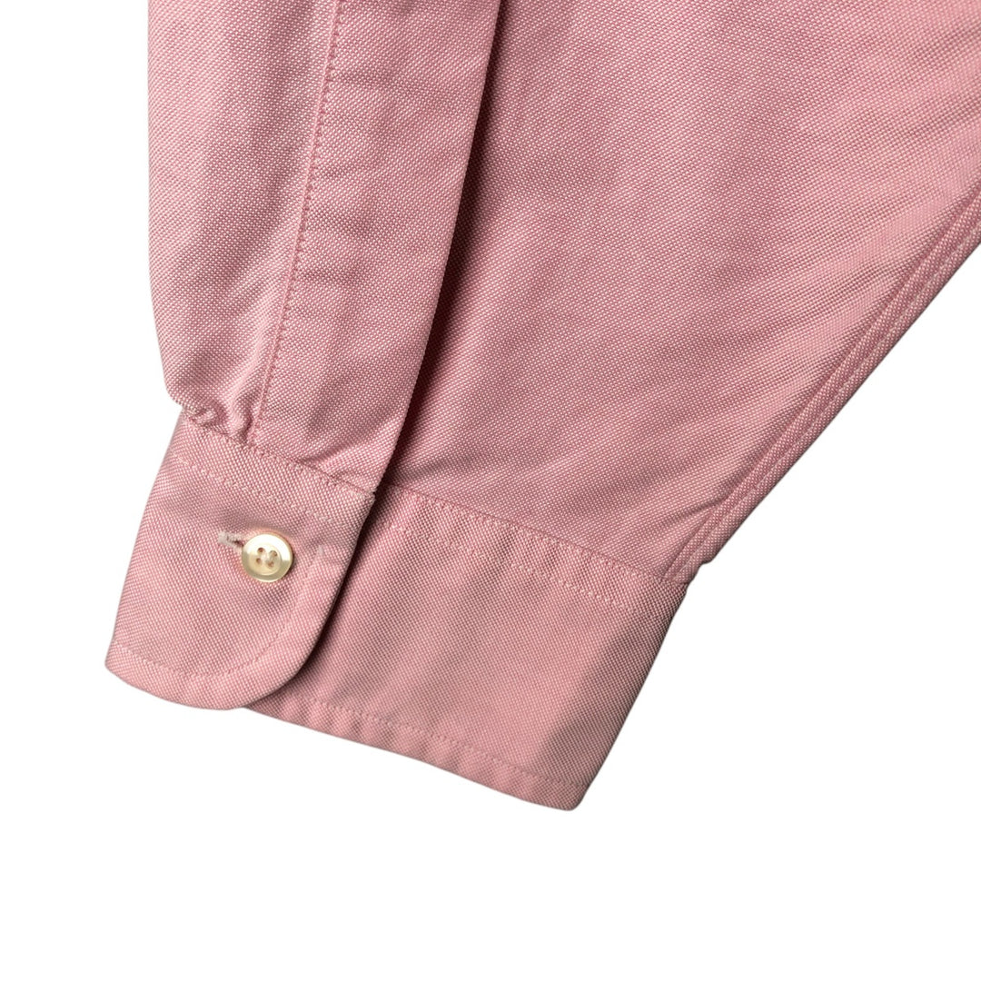 Vintage 1980s-1990'S Brooks Brothers Est. 1818 long-sleeved button-down shirt, Made in USA, Men's Size L Supima Cotton pink type Vintage Second Hand