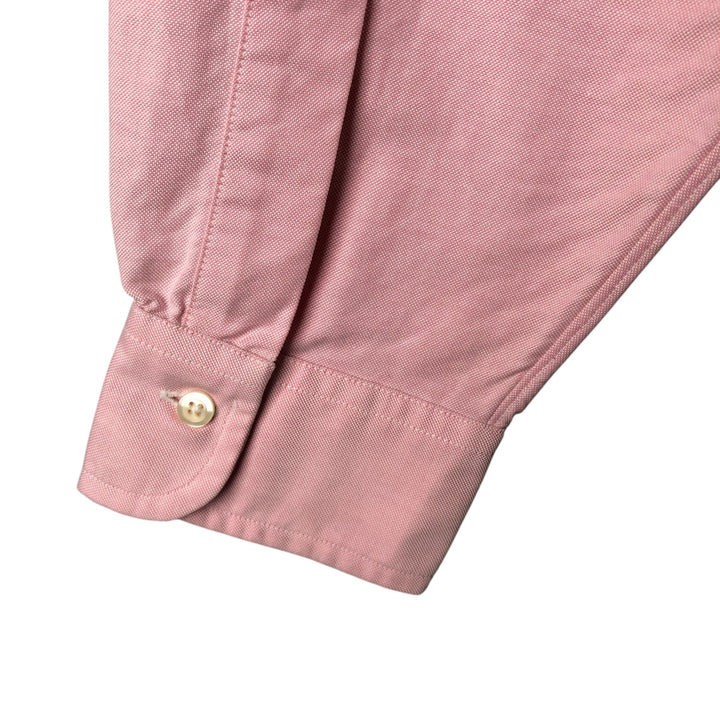 Vintage 1980s-1990'S Brooks Brothers Est. 1818 long-sleeved button-down shirt, Made in USA, Men's Size L Supima Cotton pink type Vintage Second Hand