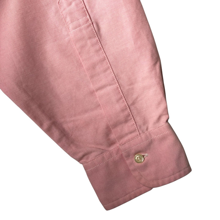 Vintage 1980s-1990'S Brooks Brothers Est. 1818 long-sleeved button-down shirt, Made in USA, Men's Size L Supima Cotton pink type Vintage Second Hand