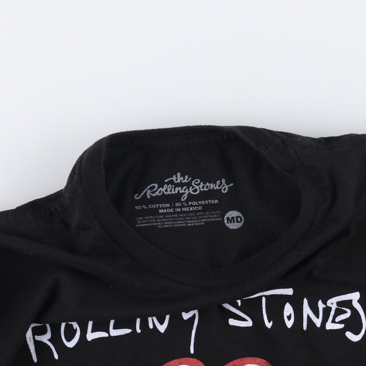 THE ROLLING STONES Band T-shirt, Men's M size cotton black type Vintage Second Hand