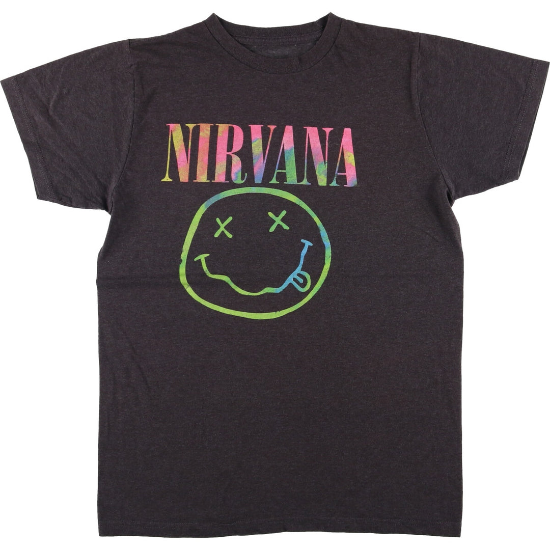 NIRVANA Nirvana Band T-shirt, Band T, Men's S size unclear Charcoal Vintage Second Hand