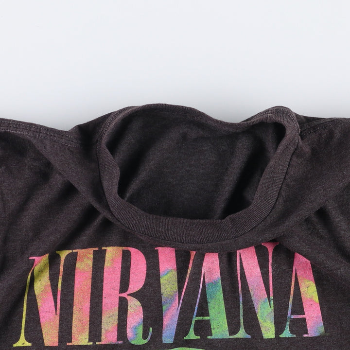NIRVANA Nirvana Band T-shirt, Band T, Men's S size unclear Charcoal Vintage Second Hand