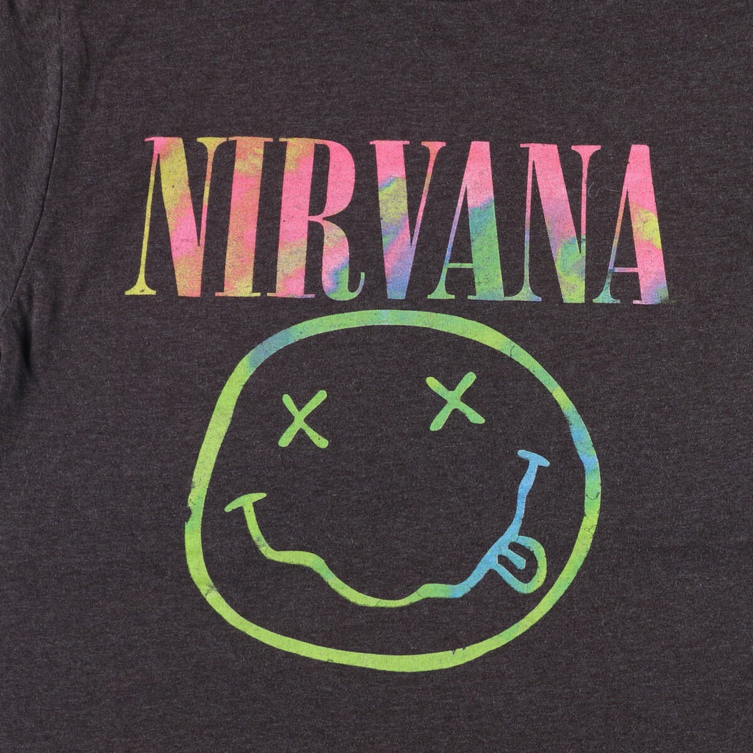 NIRVANA Nirvana Band T-shirt, Band T, Men's S size unclear Charcoal Vintage Second Hand