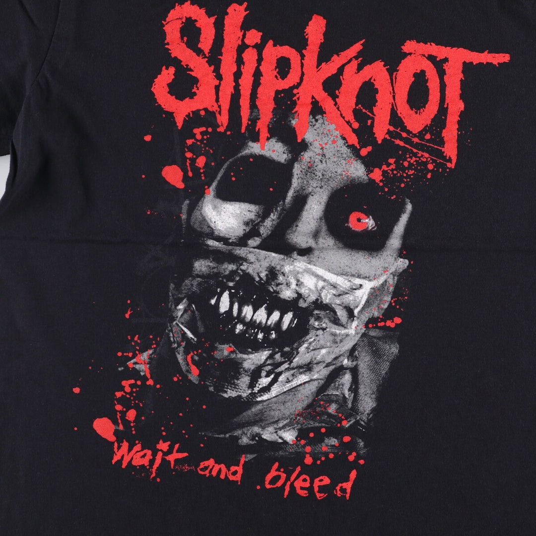 Slipknot Band T-shirt, Band T, Men's M size cotton black type Vintage Second Hand