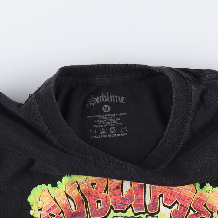SUBLIME Band T-shirt, Men's M size cotton black type Vintage Second Hand