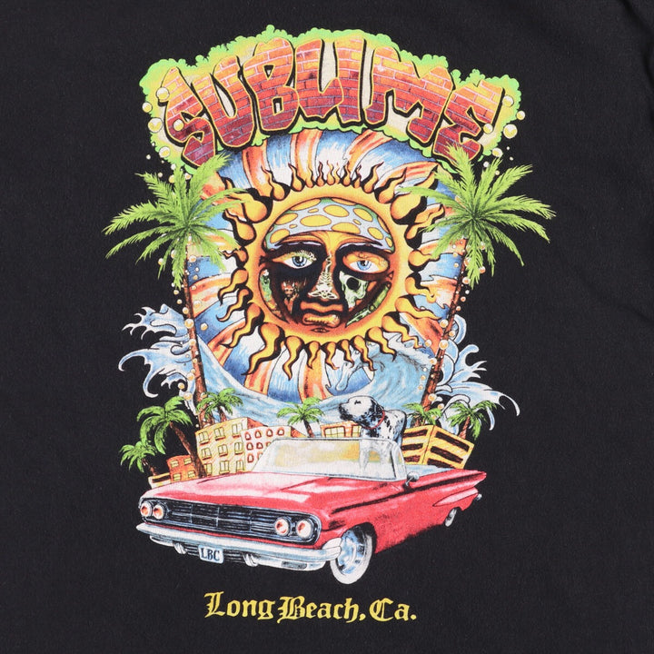 SUBLIME Band T-shirt, Men's M size cotton black type Vintage Second Hand