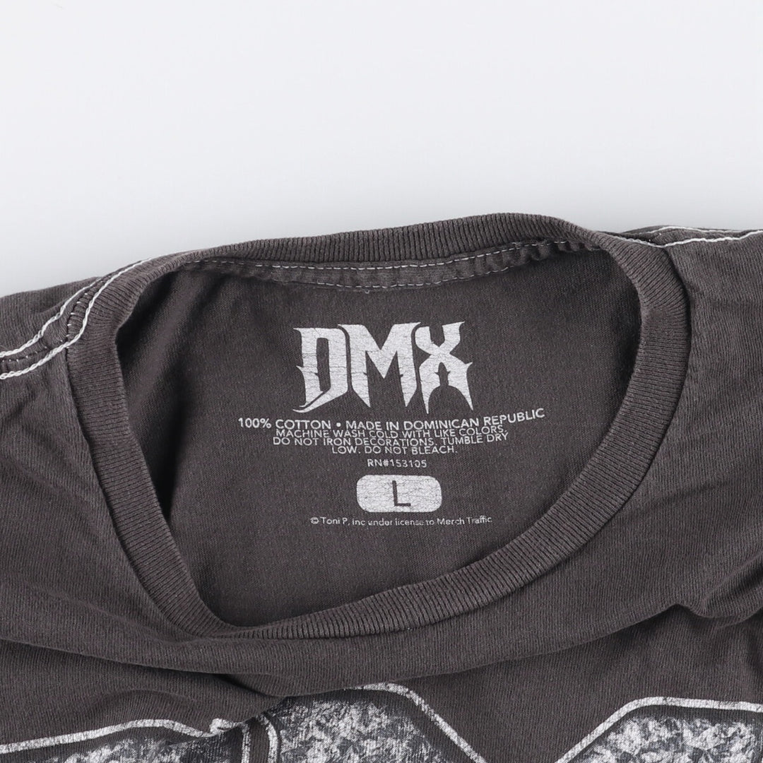 DMX Rap T-shirt, Men's L size cotton Charcoal Vintage Second Hand