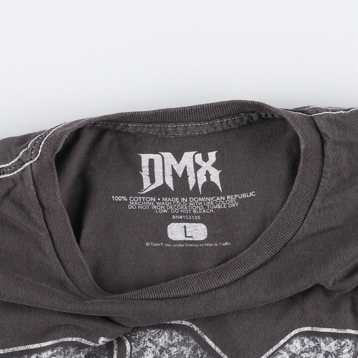 DMX Rap T-shirt, Men's L size cotton Charcoal Vintage Second Hand