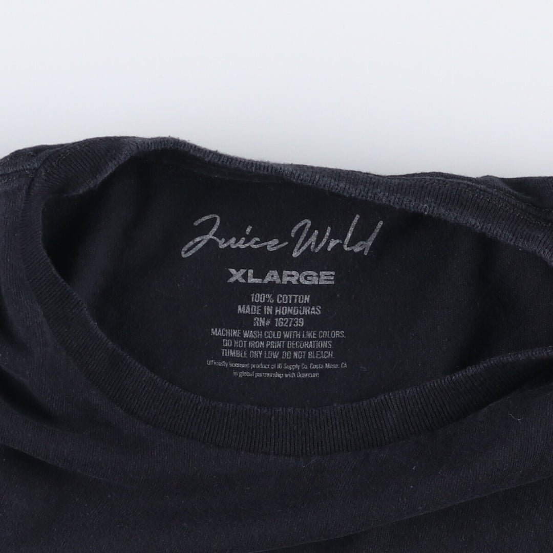 JUICE WRLD Rap T-shirt, Men's XL cotton black type Vintage Second Hand