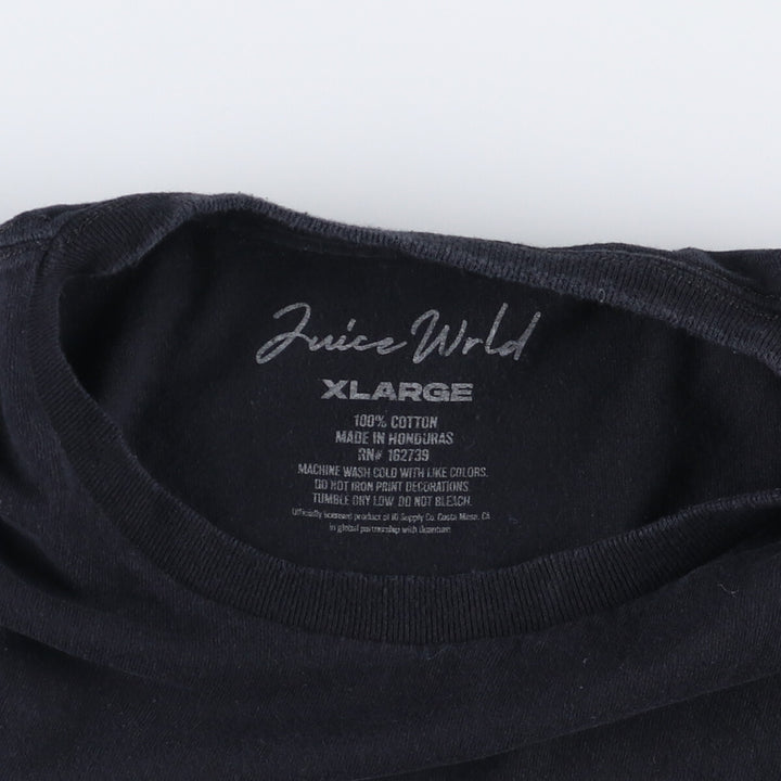 JUICE WRLD Rap T-shirt, Men's XL cotton black type Vintage Second Hand