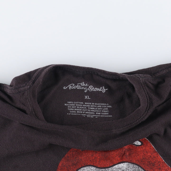 THE ROLLING STONES Band T-shirt, Men's XL size cotton black type Vintage Second Hand