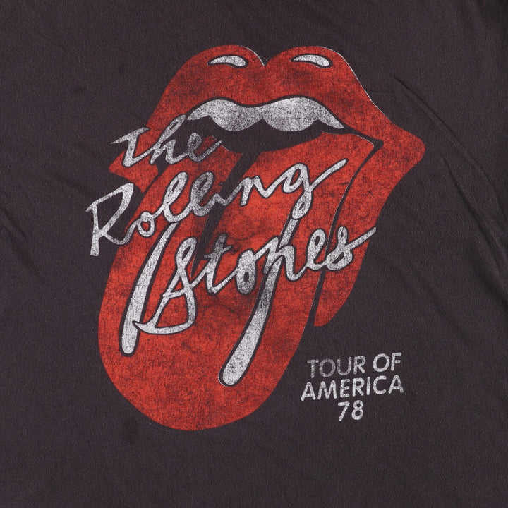THE ROLLING STONES Band T-shirt, Men's XL size cotton black type Vintage Second Hand