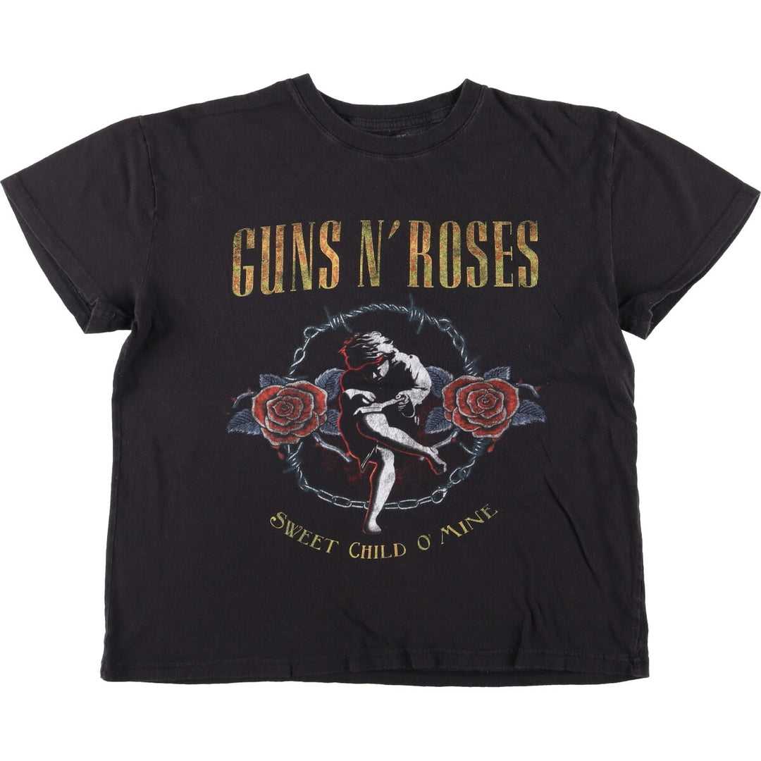 GUNS N' ROSES Guns N' Roses Band T-shirt Band T Men's L size cotton black type Vintage Second Hand