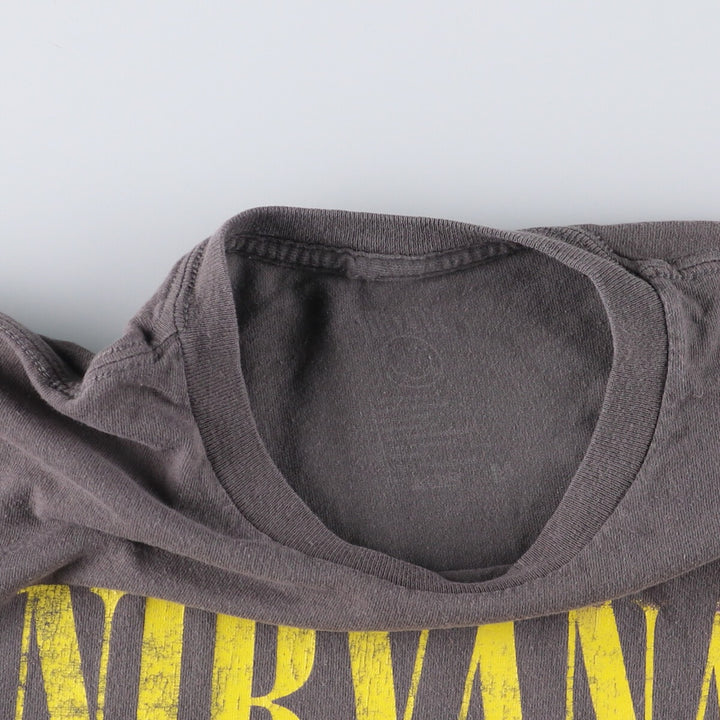 NIRVANA Nirvana Band T-shirt, Band T, Men's M size cotton Charcoal Vintage Second Hand