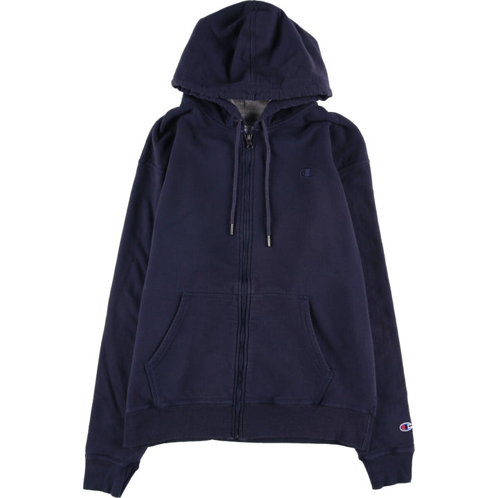 Champion Authentic Athleticwear Sweat Full Zip Hoodie, Men's Size L cotton navy blue type Vintage Second Hand