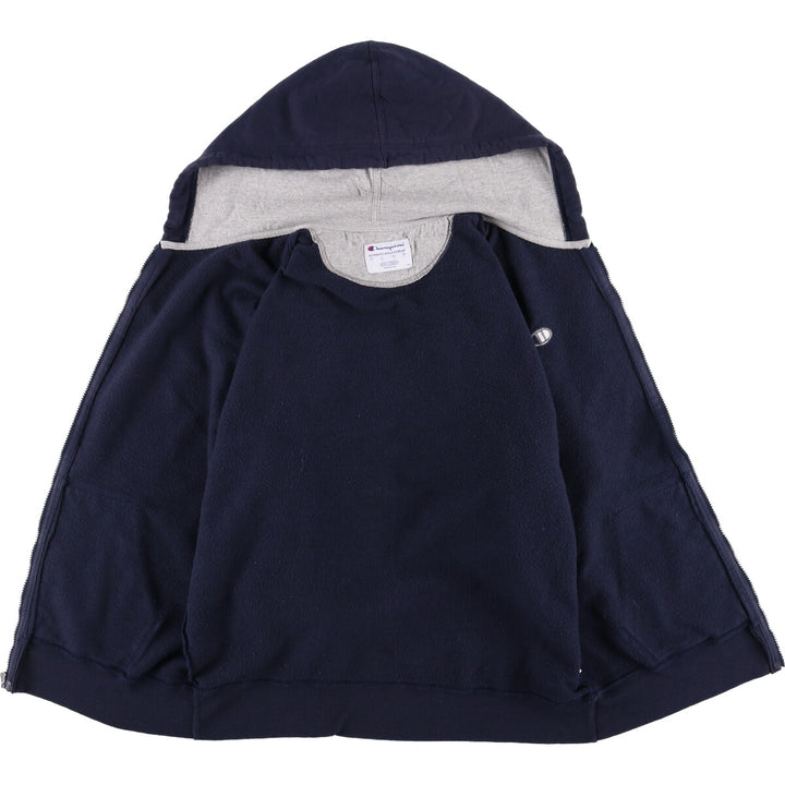 Champion Authentic Athleticwear Sweat Full Zip Hoodie, Men's Size L cotton navy blue type Vintage Second Hand