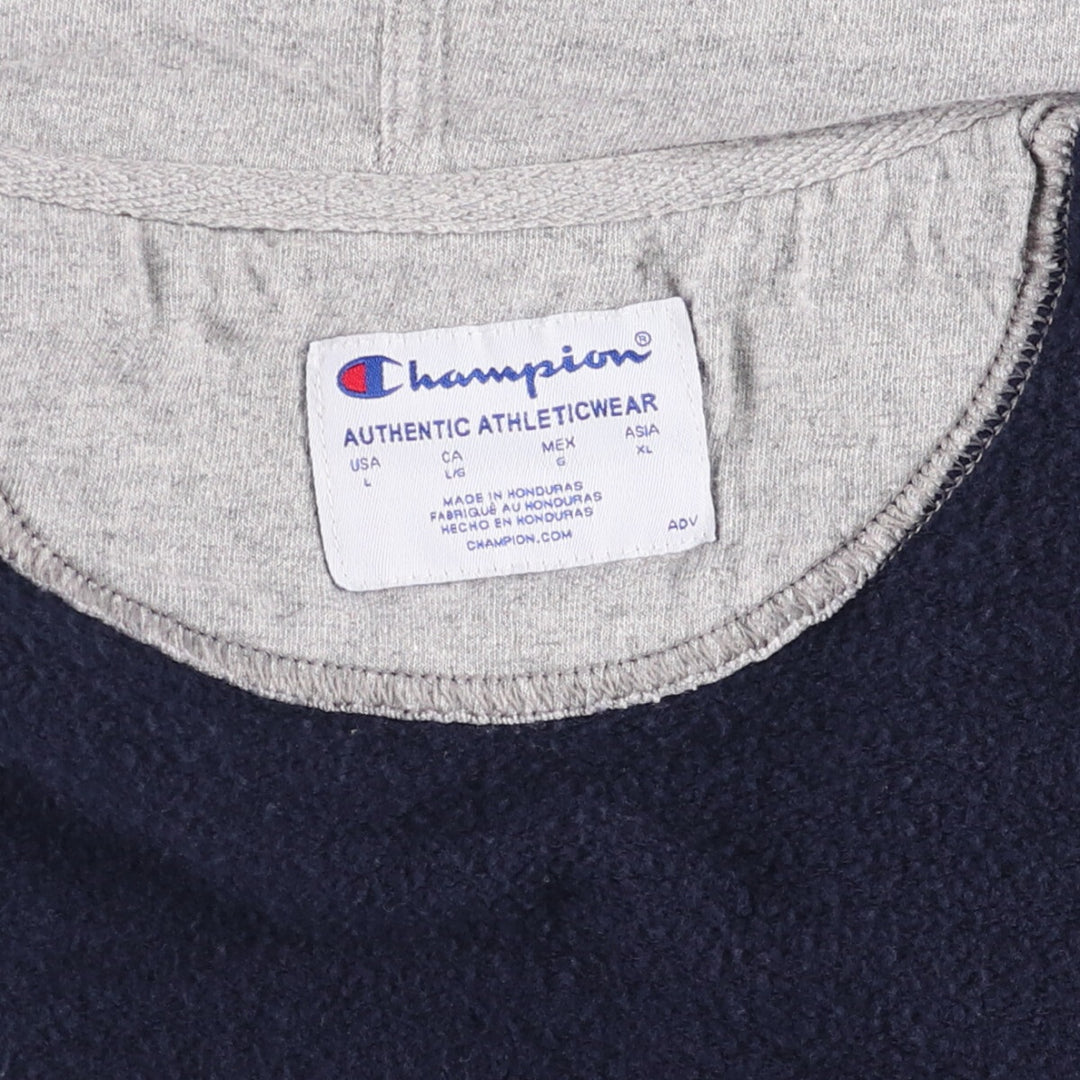Champion Authentic Athleticwear Sweat Full Zip Hoodie, Men's Size L cotton navy blue type Vintage Second Hand