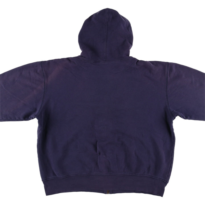 2000s~ Reebok Sweatshirt Full Zip Hoodie Men's XL cotton navy blue type Vintage Second Hand