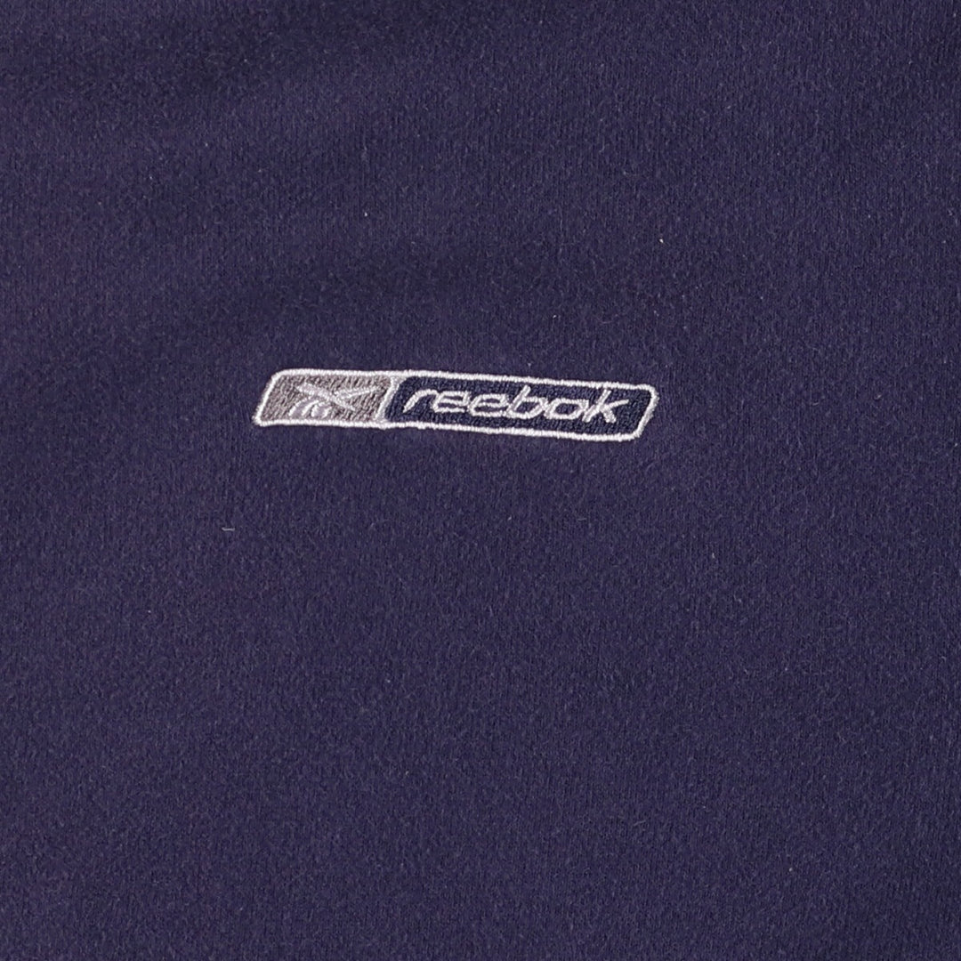 2000s~ Reebok Sweatshirt Full Zip Hoodie Men's XL cotton navy blue type Vintage Second Hand