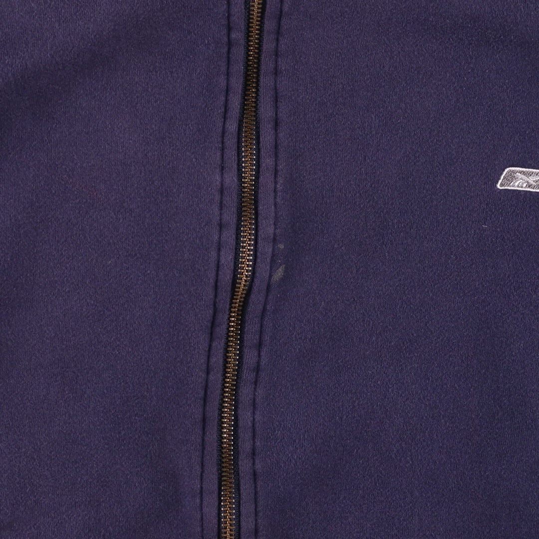 2000s~ Reebok Sweatshirt Full Zip Hoodie Men's XL cotton navy blue type Vintage Second Hand
