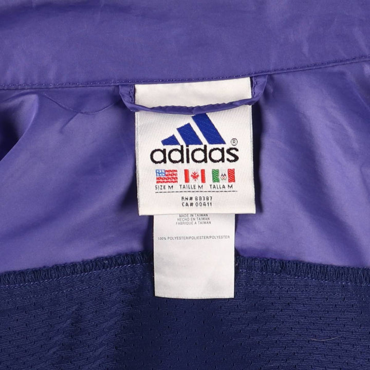 90'S adidas Packable Windbreaker, Men's Size Medium polyester purple type Vintage Second Hand
