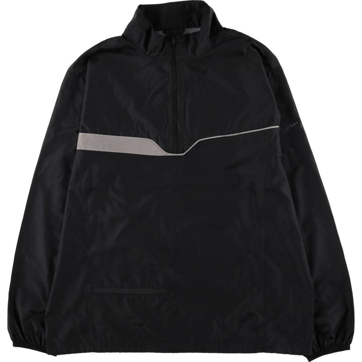 Vintage 90'S Nike Half-Zip Windbreaker, Men's XL polyester black type Vintage Second Hand