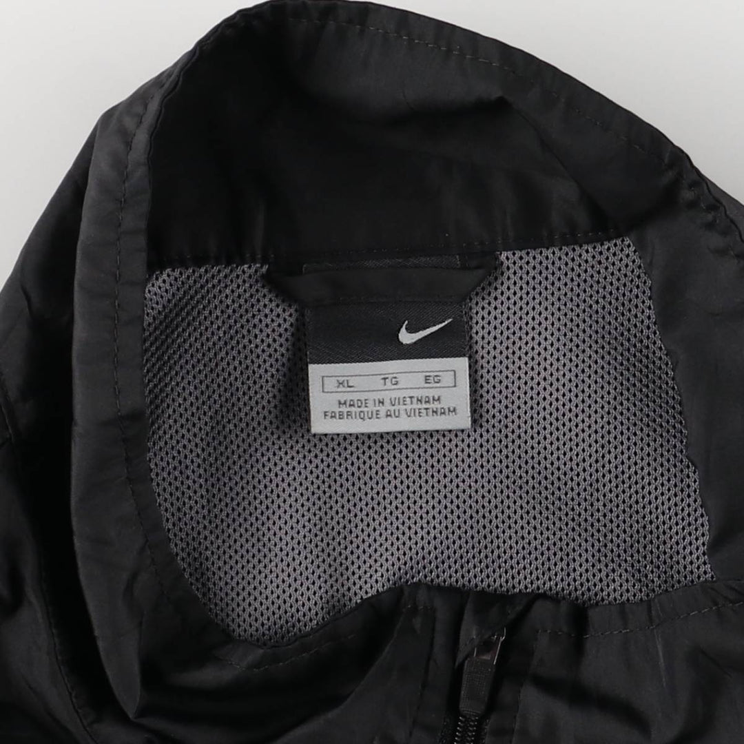 Vintage 90'S Nike Half-Zip Windbreaker, Men's XL polyester black type Vintage Second Hand