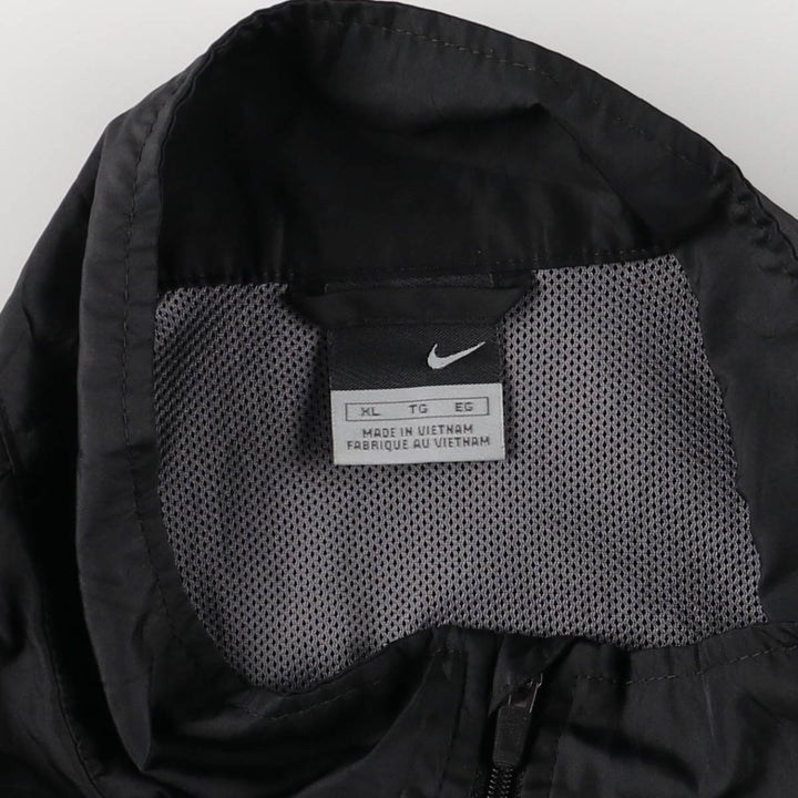 Vintage 90'S Nike Half-Zip Windbreaker, Men's XL polyester black type Vintage Second Hand