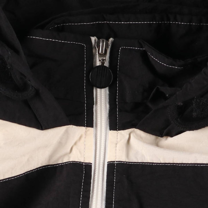 80s-90'S Nike Striped Pattern Hooded Nylon Jacket, Men's Size XL Nylon white type Vintage Second Hand
