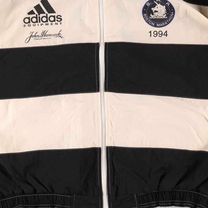 80s-90'S Nike Striped Pattern Hooded Nylon Jacket, Men's Size XL Nylon white type Vintage Second Hand