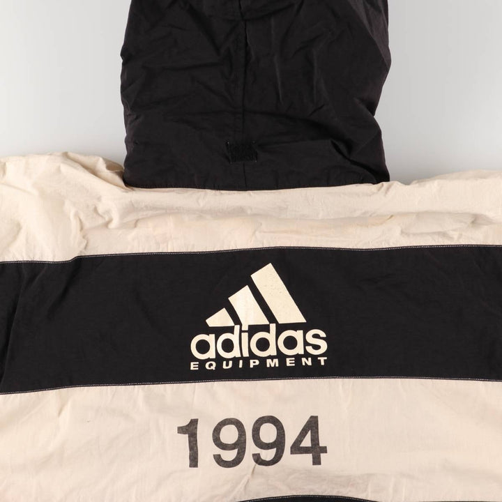 80s-90'S Nike Striped Pattern Hooded Nylon Jacket, Men's Size XL Nylon white type Vintage Second Hand