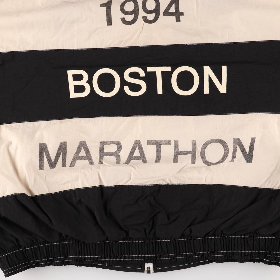 80s-90'S Nike Striped Pattern Hooded Nylon Jacket, Men's Size XL Nylon white type Vintage Second Hand
