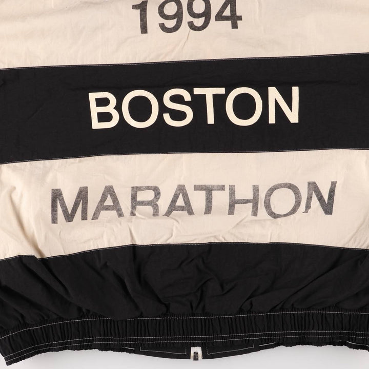 80s-90'S Nike Striped Pattern Hooded Nylon Jacket, Men's Size XL Nylon white type Vintage Second Hand