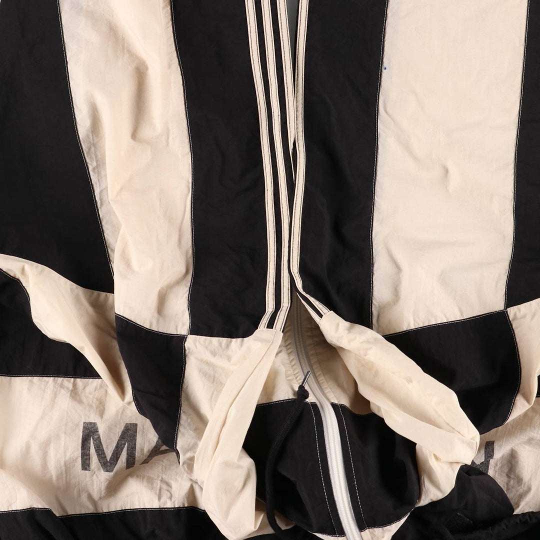 80s-90'S Nike Striped Pattern Hooded Nylon Jacket, Men's Size XL Nylon white type Vintage Second Hand