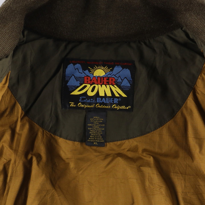 Eddie Bauer Sunrise Tag Replica 550 Fill Power Goose Down Jacket, Men's XL cotton Khaki type Vintage Second Hand
