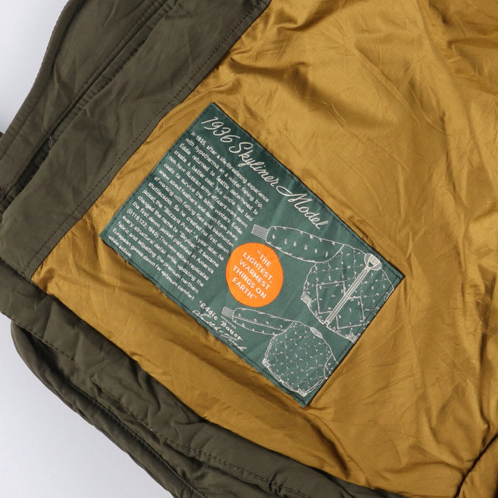 Eddie Bauer Sunrise Tag Replica 550 Fill Power Goose Down Jacket, Men's XL cotton Khaki type Vintage Second Hand