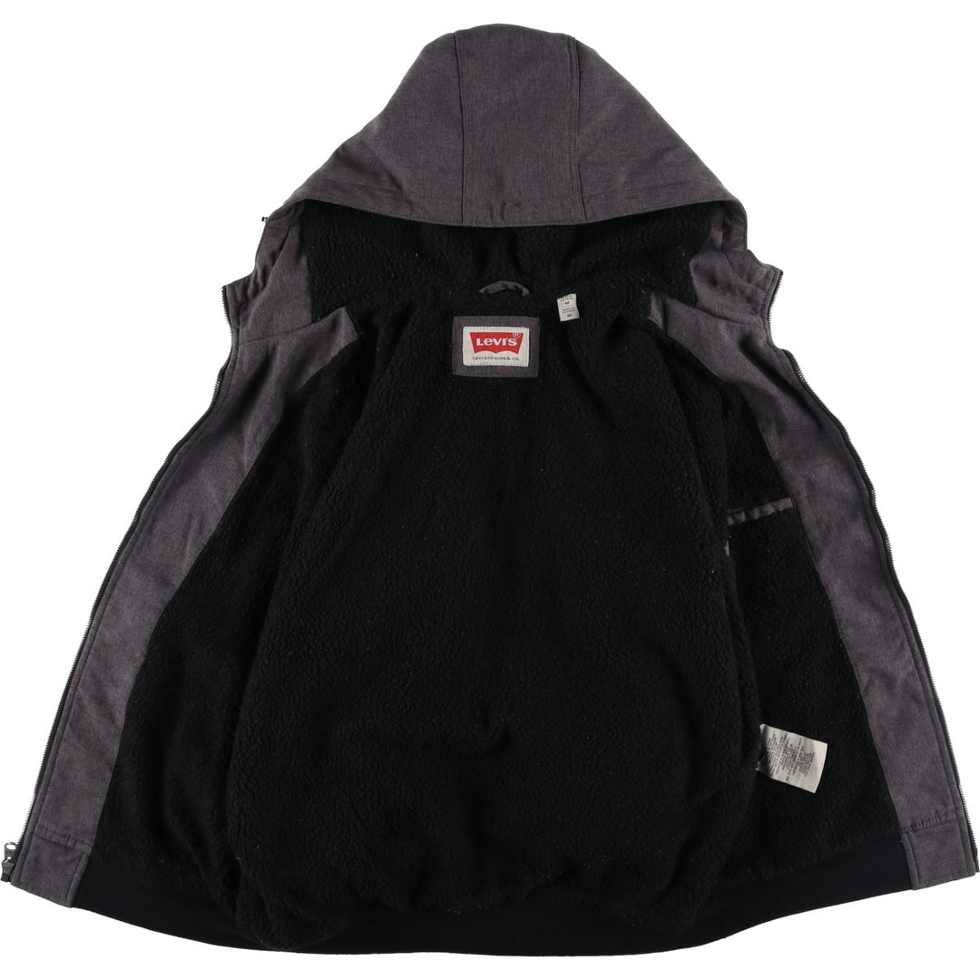 Levi's hooded windbreaker, men's size M (approx.) polyester gray type Vintage Second Hand