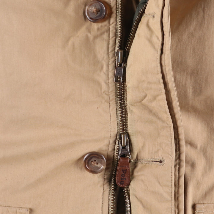 Ralph Lauren POLO by Ralph Lauren padded puffer jacket, men's size S cotton Beige type Vintage Second Hand