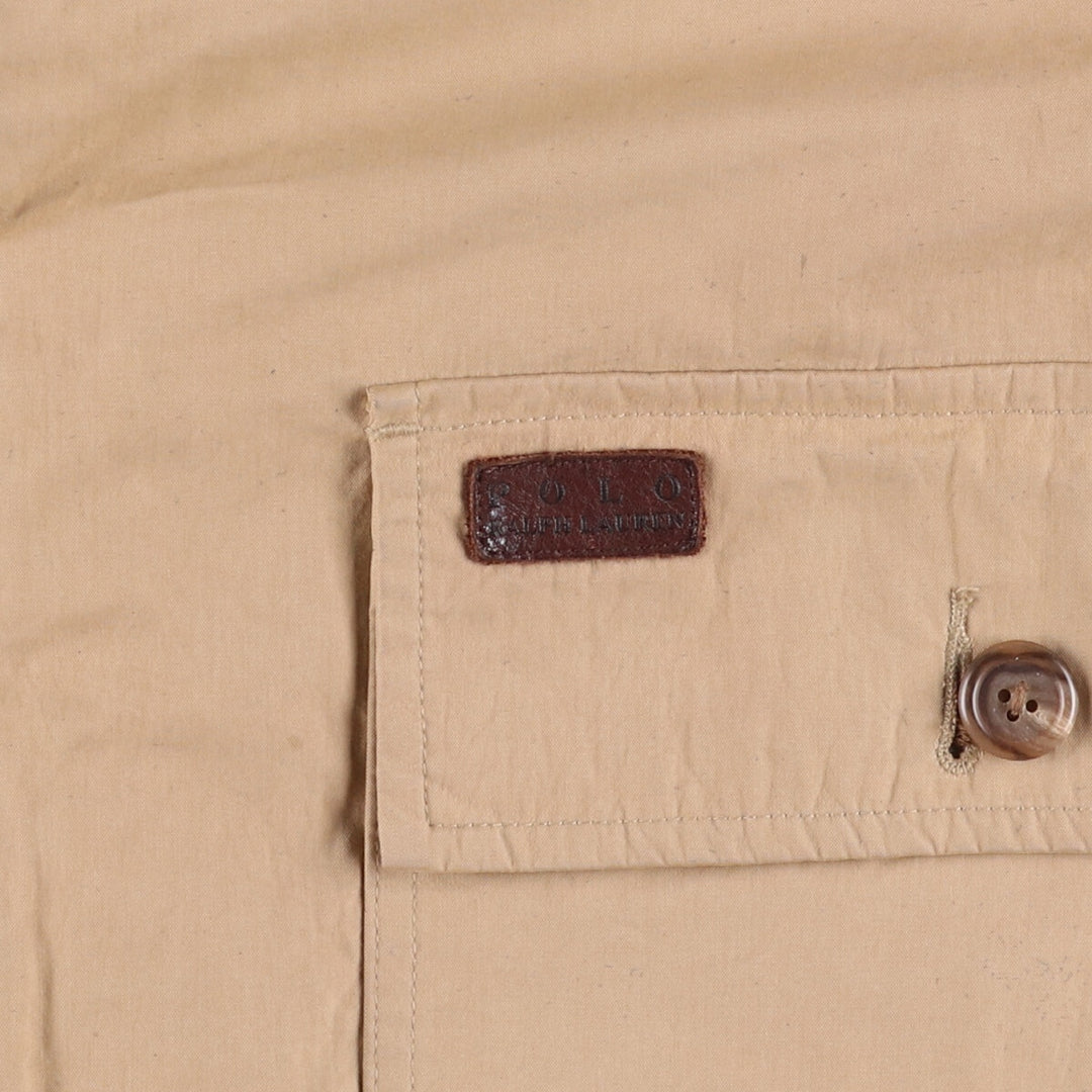 Ralph Lauren POLO by Ralph Lauren padded puffer jacket, men's size S cotton Beige type Vintage Second Hand