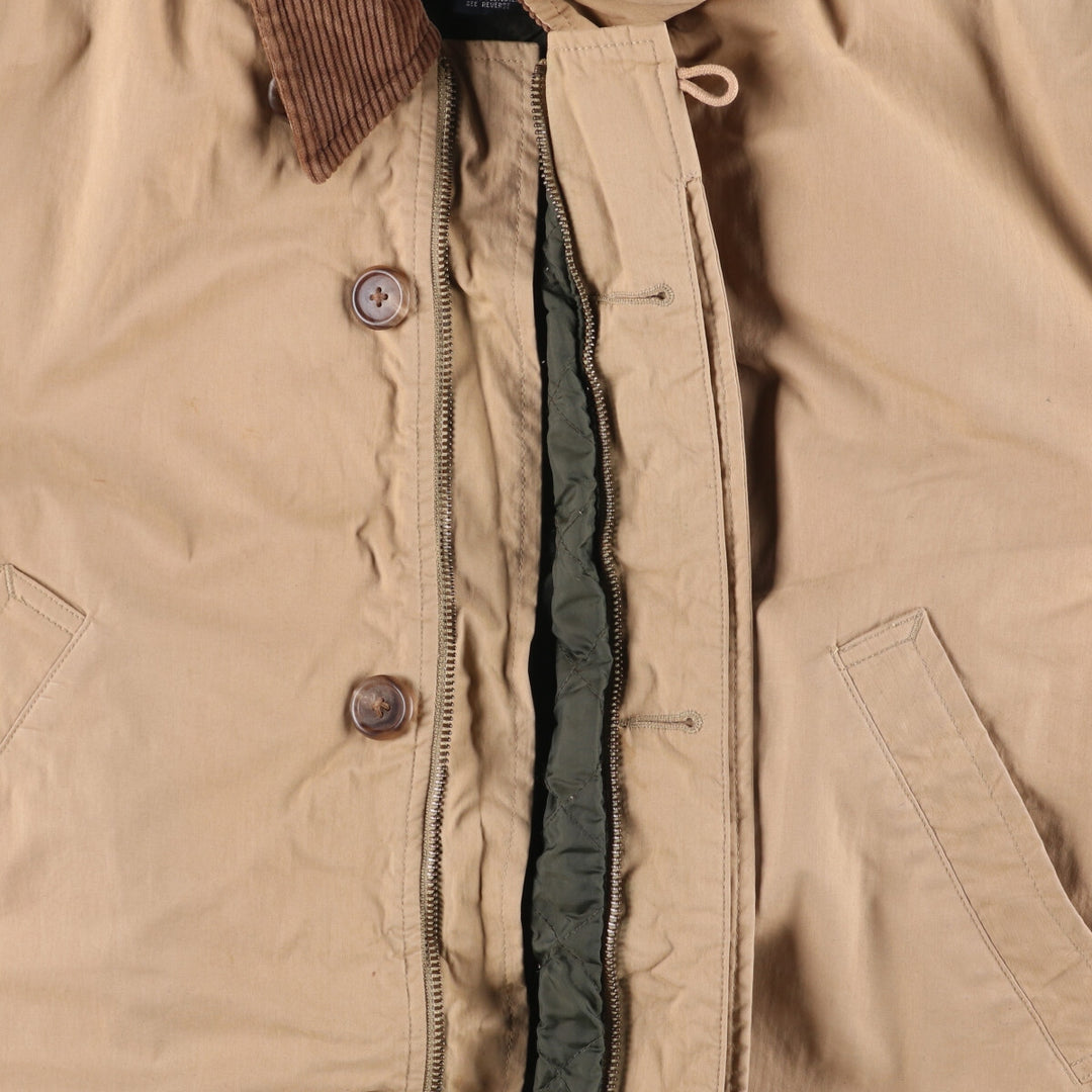 Ralph Lauren POLO by Ralph Lauren padded puffer jacket, men's size S cotton Beige type Vintage Second Hand